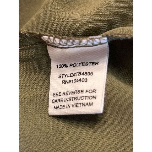 Altar'd State Womens High Waist  Paper Bag Pants Size Medium Army Green  (0968) - Picture 8 of 8